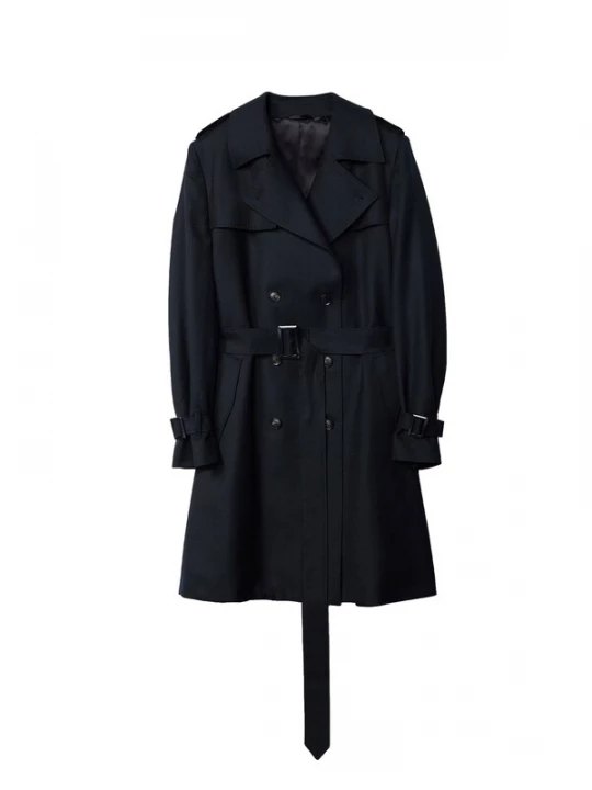 Foto van product GOBI Cashmere Tussenmantel 'Women's Double Breasted Cashmere Trench Coat' zwart