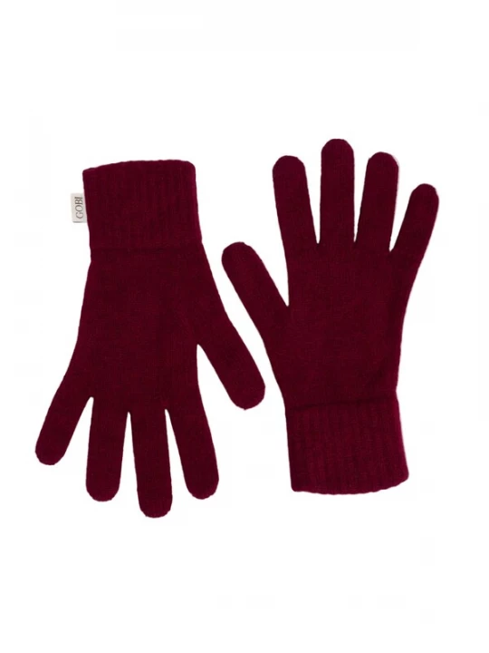 Foto van product GOBI Cashmere Vingerhandschoenen 'Essential Knit Cashmere Gloves' bordeaux
