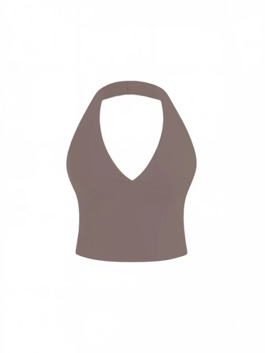 Foto van product GOD SAVE QUEENS Sporttop 'Second Skin Studio Halter Top' bruin