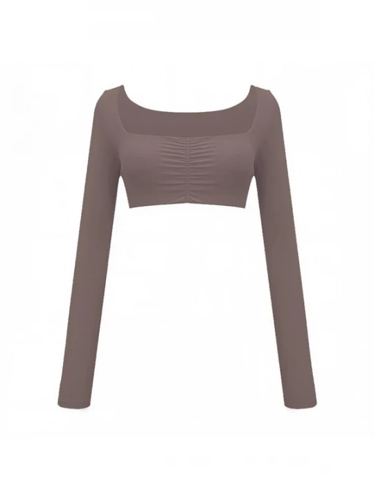 Foto van product GOD SAVE QUEENS Sporttop 'Second Skin Studio Long Sleeve Top' bruin