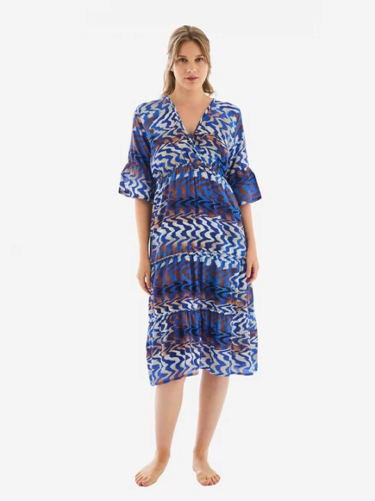 Foto van product Goldenbay Jurk blauw / lichtblauw / bruin