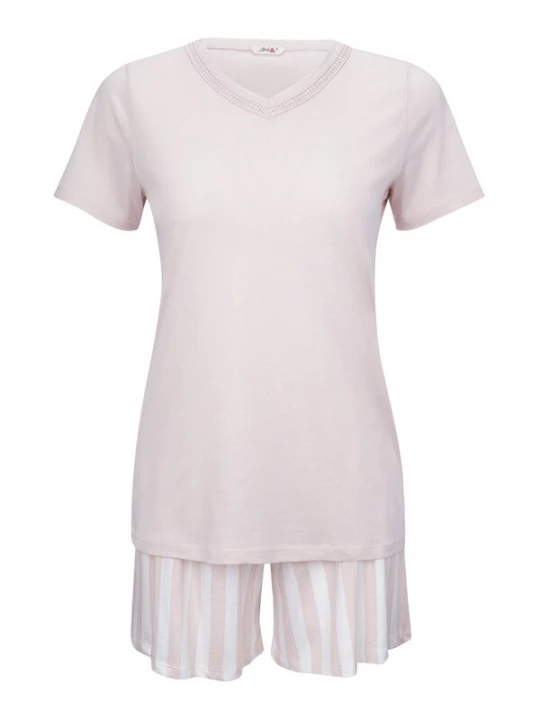 Foto van product Goldenbay Korte pyjama 'Blossom' pink