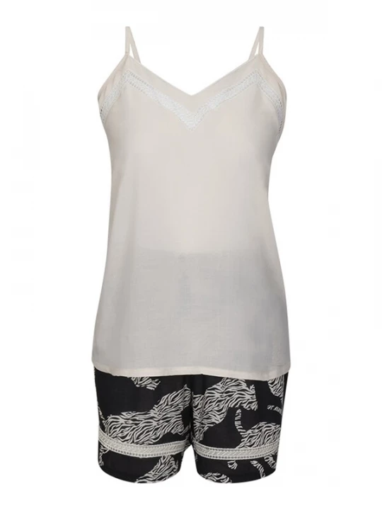 Foto van product Goldenbay Korte pyjama ' Lilly ' champagne / zwart