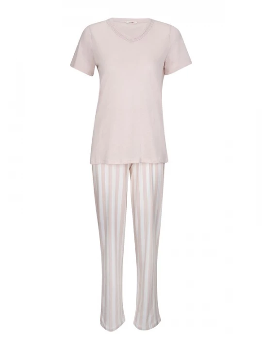 Foto van product Goldenbay Pyjama 'Blossom' pink / wit