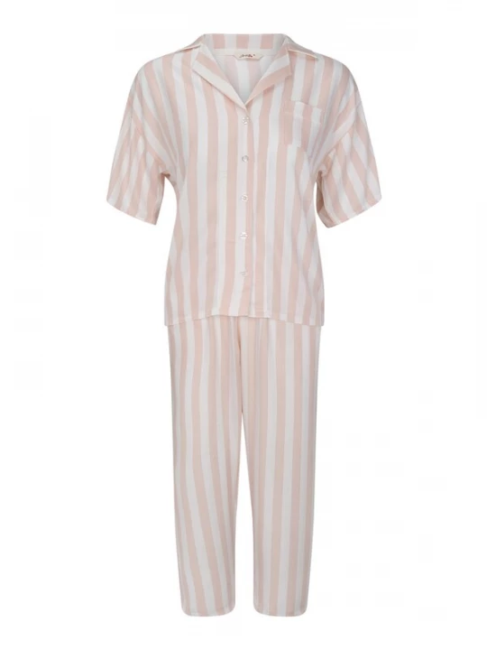 Foto van product Goldenbay Pyjama 'Blossom' pink / wit