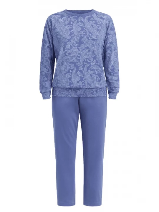 Foto van product Goldenbay Pyjama 'Classic' saffier / wit