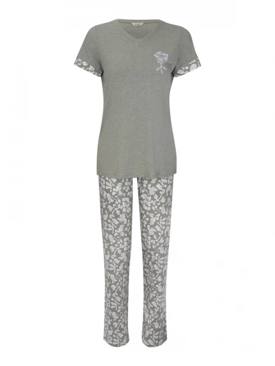Foto van product Goldenbay Pyjama 'Cosmos' grijs / groen / mintgroen / wit