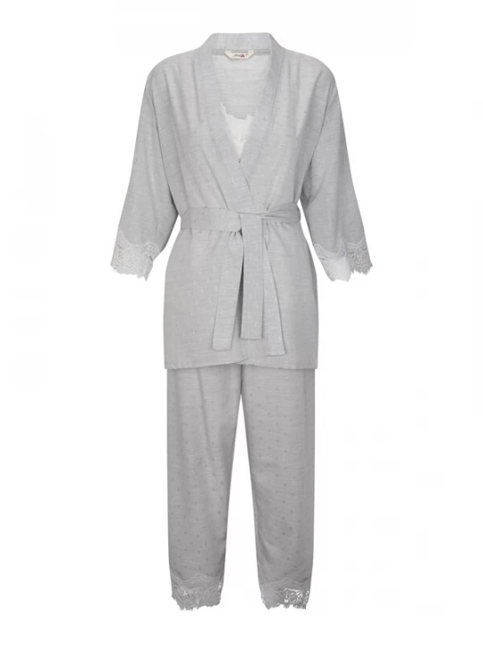 Foto van product Goldenbay Pyjama ' Gown, Camisole & Pants Emili ' grijs