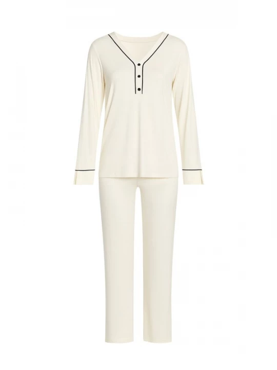 Foto van product Goldenbay Pyjama 'Oleander' offwhite