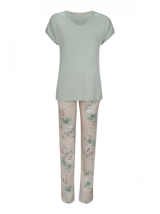 Foto van product Goldenbay Pyjama 'Scabiosa' groen