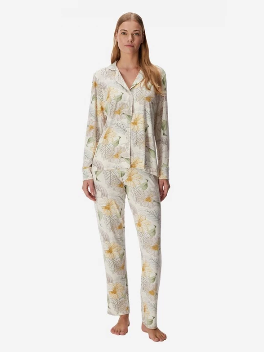 Foto van product Goldenbay Pyjama 'Tulipa' crème / geel / groen