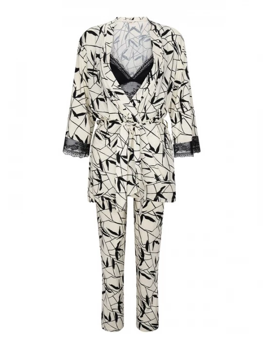Foto van product Goldenbay Pyjama zwart / offwhite