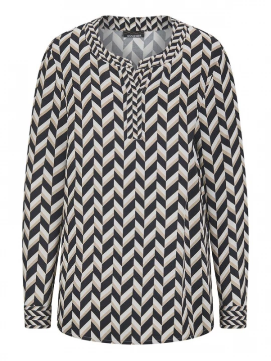 Foto van product Goldner Blouse beige / zwart / wit