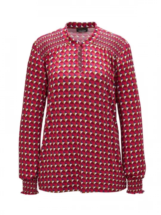 Foto van product Goldner Blouse blauw / groen / rosé / wit