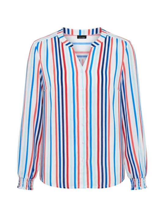 Foto van product Goldner Blouse blauw / navy / koraal / wit
