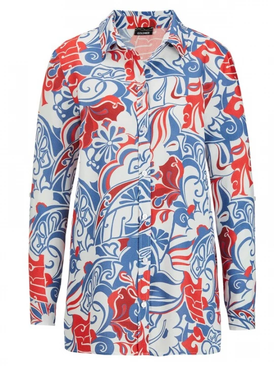 Foto van product Goldner Blouse blauw / rood / wit