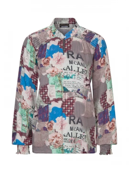 Foto van product Goldner Blouse blauw / stone grey / lila / rood