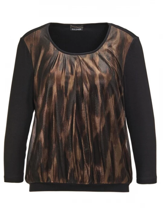 Foto van product Goldner Blouse bruin / zwart