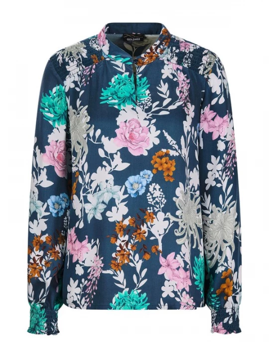 Foto van product Goldner Blouse donkerblauw / gemengde kleuren