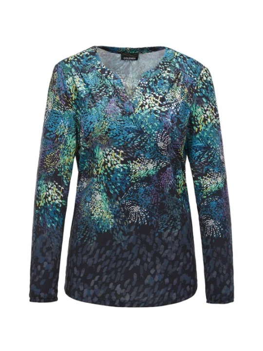Foto van product Goldner Blouse marine / gemengde kleuren