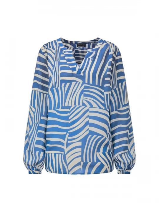 Foto van product Goldner Blouse sand / royal blue / koningsblauw