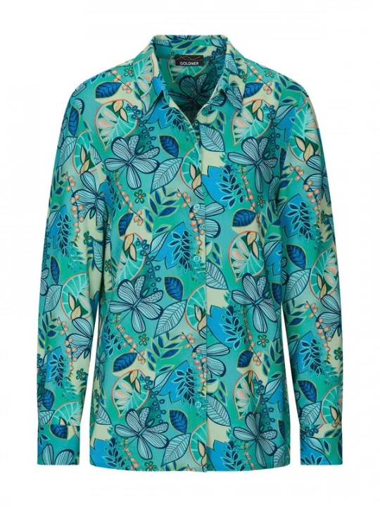 Foto van product Goldner Blouse blauw / turquoise / oranje