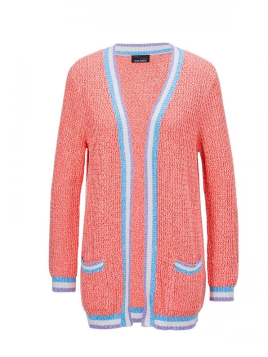 Foto van product Goldner Gebreid vest lichtblauw / lila / oranje / wit
