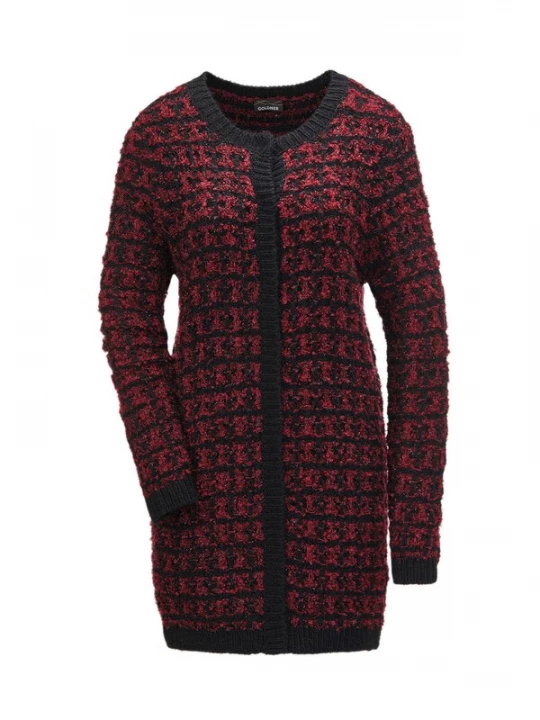 Foto van product Goldner Gebreid vest rood / zwart