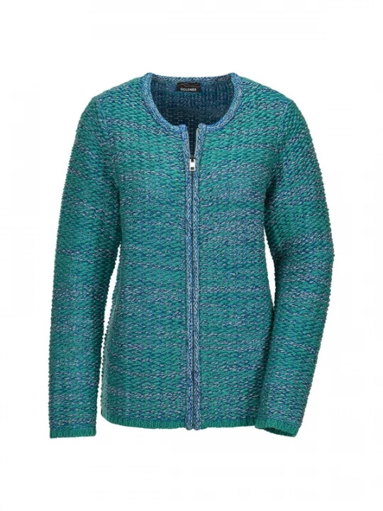Foto van product Goldner Gebreid vest turquoise / groen