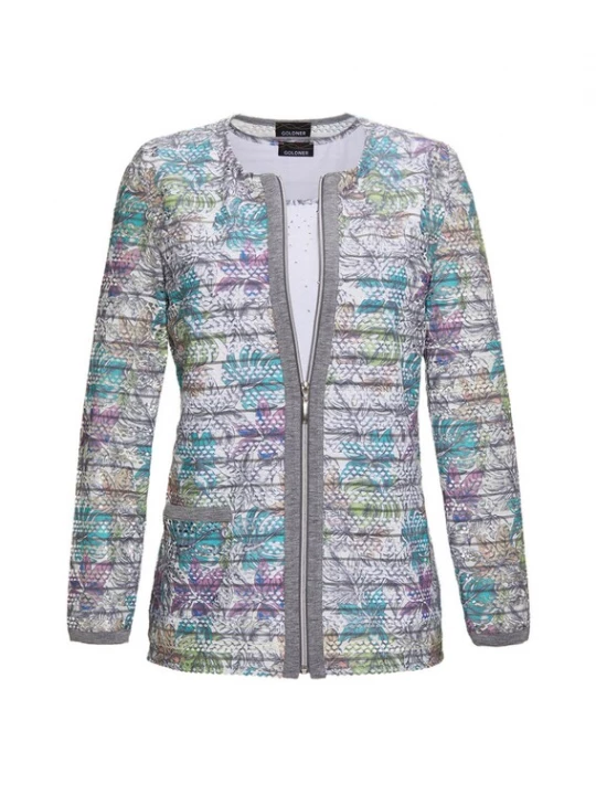 Foto van product Goldner Gebreid vest turquoise / groen / pink / wit