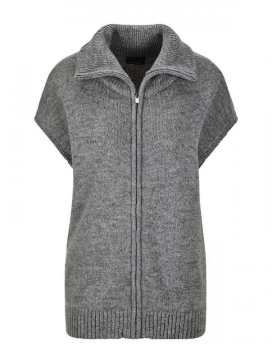Foto van product Goldner Gebreide bodywarmer grijs gemêleerd