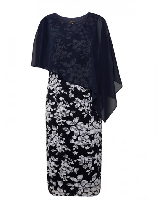 Foto van product Goldner Jurk nachtblauw / wit