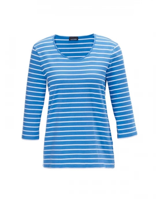 Foto van product Goldner Shirt azuur / wit