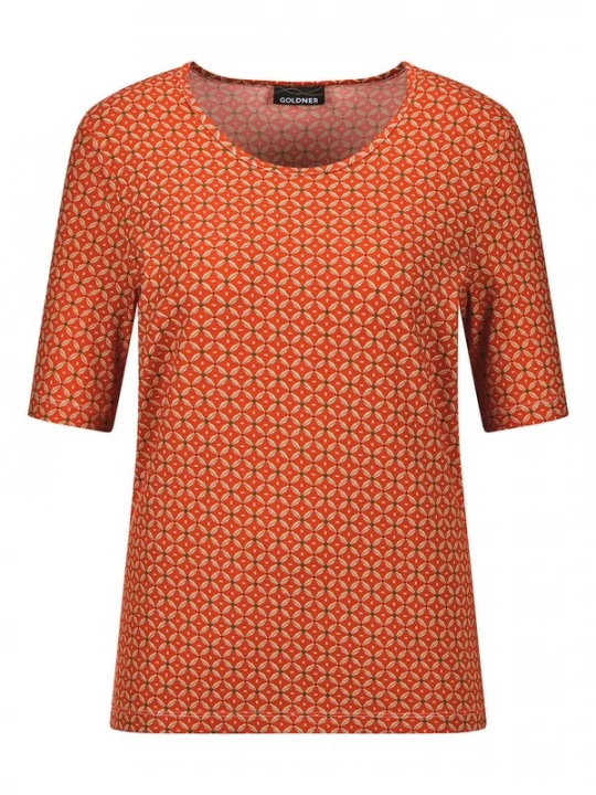 Foto van product Goldner Shirt beige / groen / oranje