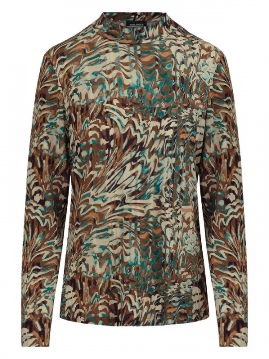 Foto van product Goldner Shirt beige / turquoise / groen / olijfgroen