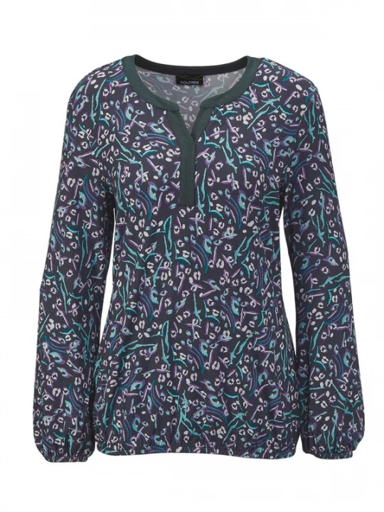 Foto van product Goldner Shirt blauw / duifblauw / groen / lila / wit