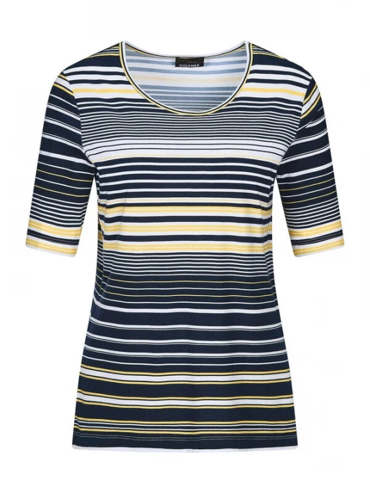 Foto van product Goldner Shirt blauw / geel / wit