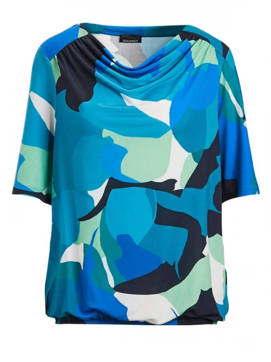 Foto van product Goldner Shirt blauw / groen / zwart / wit