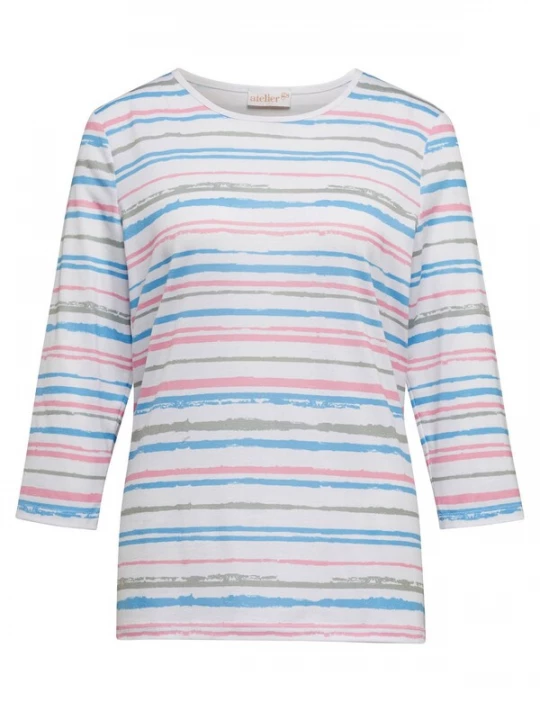 Foto van product Goldner Shirt blauw / lichtgrijs / pink / wit