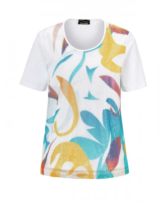 Foto van product Goldner Shirt blauw / oranje / wit