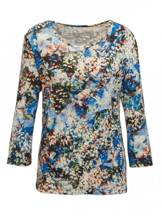 Foto van product Goldner Shirt blauw / oranje / zwart / wit