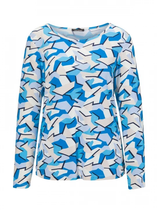 Foto van product Goldner Shirt blauw / wit