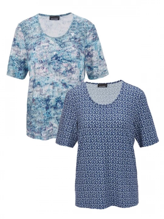 Foto van product Goldner Shirt blauw / wit