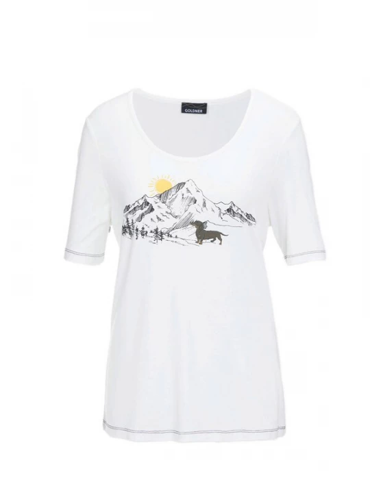 Foto van product Goldner Shirt bruin / geel / zwart / wit
