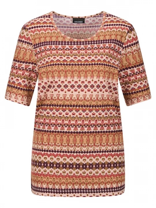 Foto van product Goldner Shirt camel / gemengde kleuren
