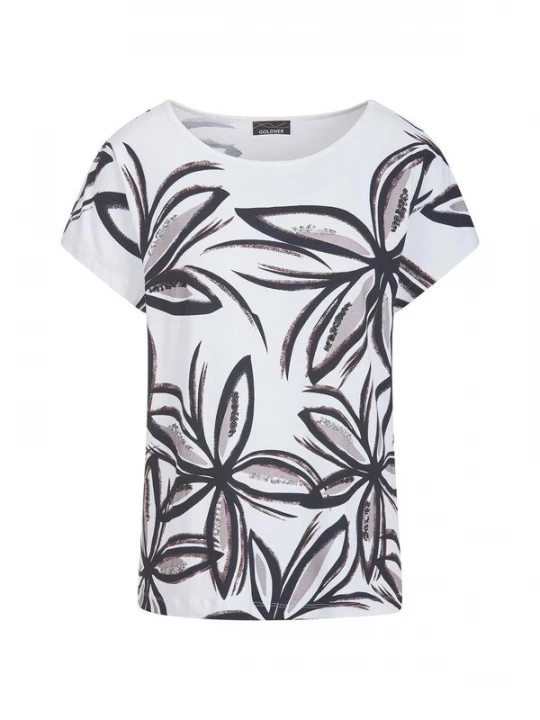 Foto van product Goldner Shirt cappuccino / zwart / wit