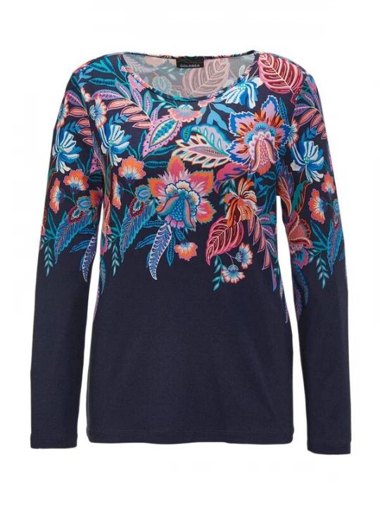 Foto van product Goldner Shirt donkerblauw / rood / zwart
