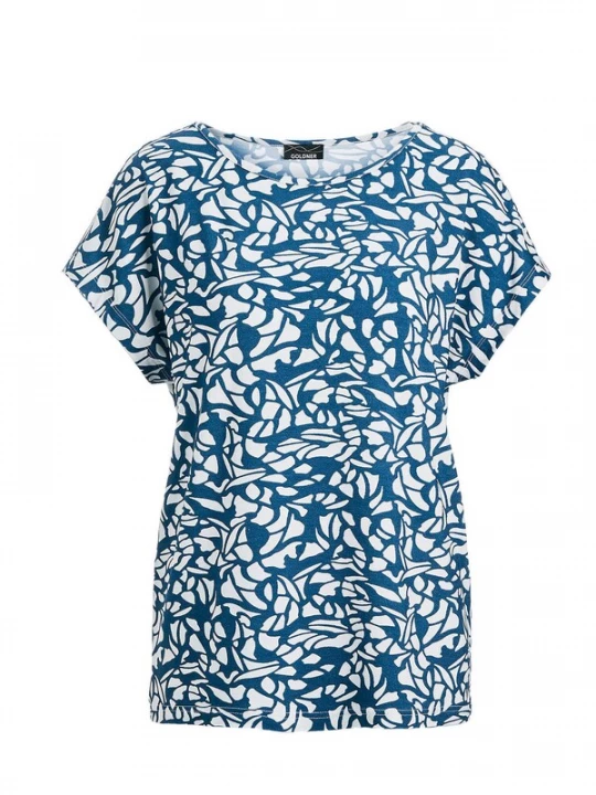 Foto van product Goldner Shirt enziaan / natuurwit