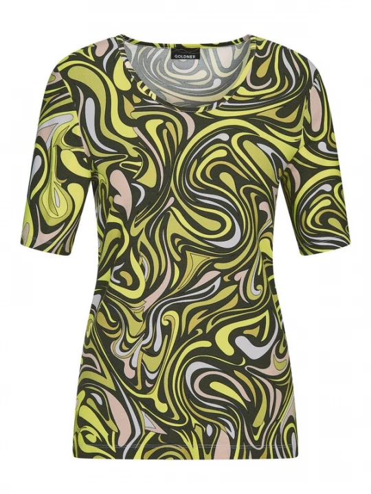 Foto van product Goldner Shirt groen / gemengde kleuren