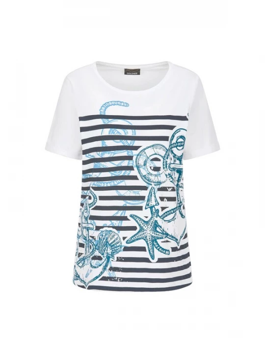 Foto van product Goldner Shirt hemelsblauw / donkerblauw / wit